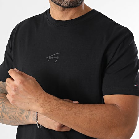 Tommy Jeans - Tee Shirt Regular Fit Tonal Signature 2138 Noir