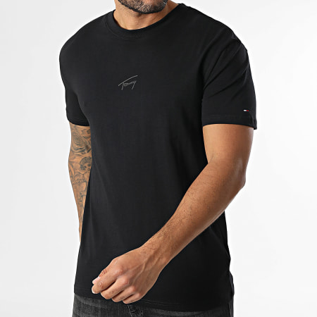 Tommy Jeans - Tee Shirt Regular Fit Tonal Signature 2138 Noir