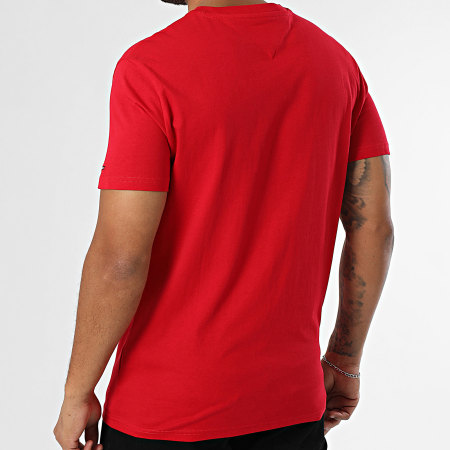 Tommy Jeans - Tee Shirt Regular Fit Tonal Signature 2138 Rouge
