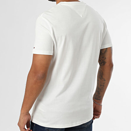 Tommy Jeans - Tee Shirt Regular Fit Tonal Signature 2138 Blanc