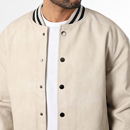 Uniplay - Chaqueta de Simil Cuero 900 Beige Claro