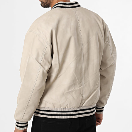 Uniplay - Chaqueta de Simil Cuero 900 Beige Claro