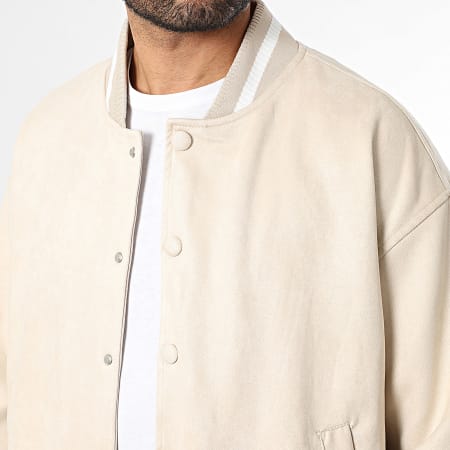 Uniplay - Chaqueta de piel sintética 514 Beige Claro