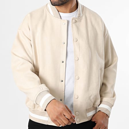 Uniplay - Chaqueta de piel sintética 514 Beige Claro
