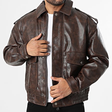 Uniplay - Chaqueta de Simil Cuero 897 Marrón