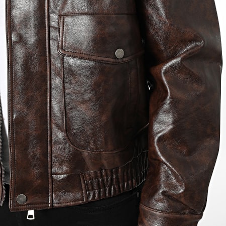Uniplay - Chaqueta de Simil Cuero 897 Marrón
