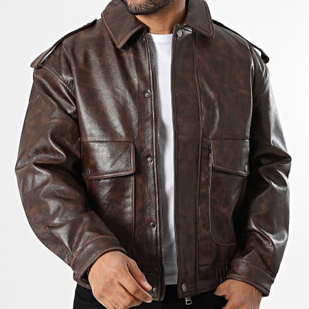 Uniplay - Chaqueta de Simil Cuero 897 Marrón