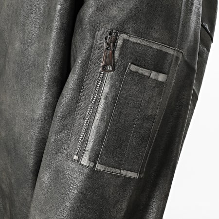 Uniplay - Chaqueta Bomber Simil Cuero 896 Gris Antracita