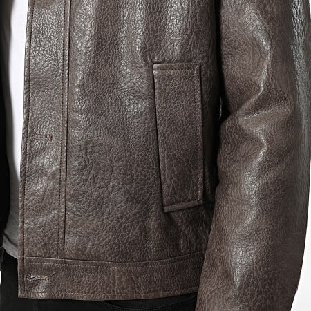 Uniplay - Chaqueta de piel sintética 515 Marrón