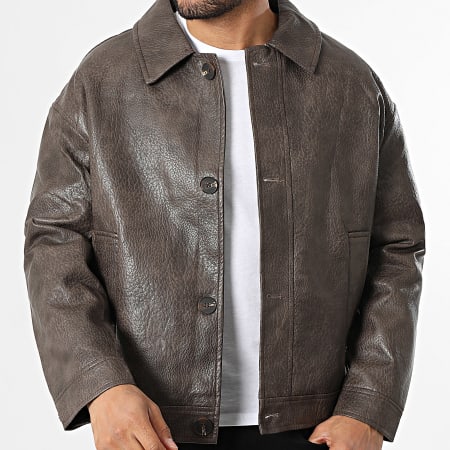 Uniplay - Chaqueta de piel sintética 515 Marrón