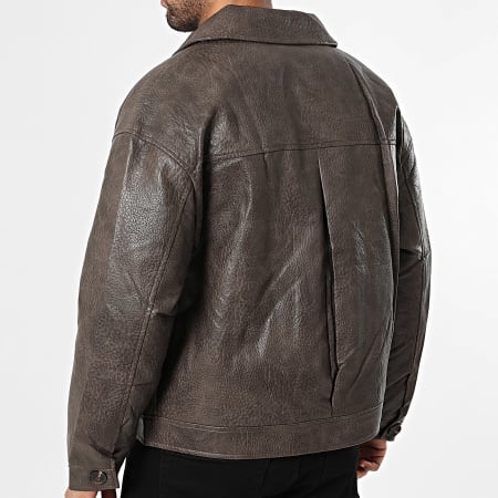 Uniplay - Chaqueta de piel sintética 515 Marrón