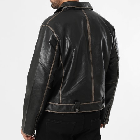 Uniplay - Chaqueta Biker Simili Cuero 898 Negro
