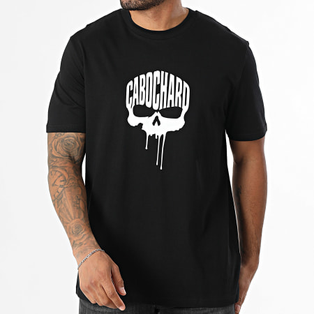 25G - Tee Shirt Oversize Skull Coulure Noir