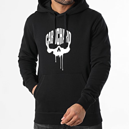 25G - Felpa con cappuccio Skull Coulure Nero