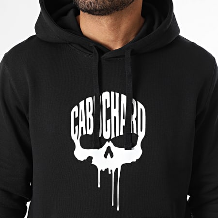 25G - Felpa con cappuccio Skull Coulure Nero