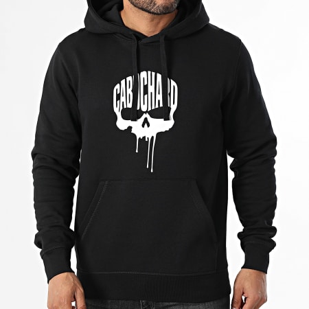 25G - Felpa con cappuccio Skull Coulure Nero
