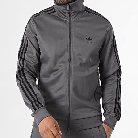Adidas Originals - Ensemble De Survetement A Bandes Beckenbauer JY1281 JY1274 Gris Anthracite