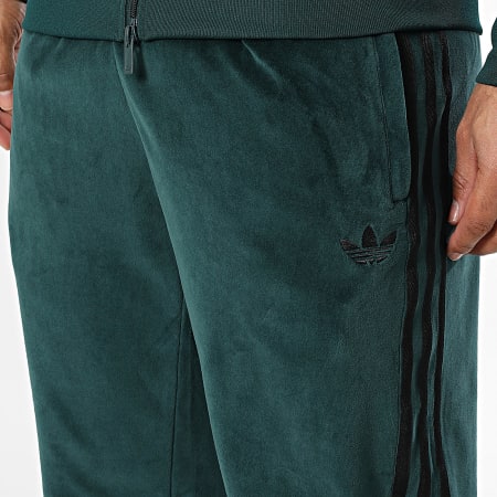 Adidas Originals - Ensemble De Survetement Velours A Bandes SST Adicolor JX1564 JX1551 Vert Bouteille