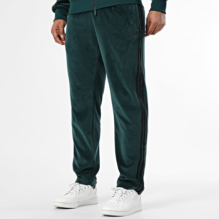 Adidas Originals - Ensemble De Survetement Velours A Bandes SST Adicolor JX1564 JX1551 Vert Bouteille