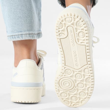 Adidas Originals - Zapatillas Mujer Forum Bold Stripes W JR0508 Crème Blanca Halo Azul