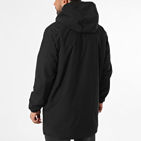 Luxury Lovers - Parka Sherpa Capuche Black Heart Embroidery Noir