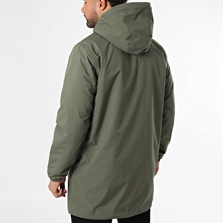 Luxury Lovers - Parka Sherpa Capuche Black Heart Embroidery Vert Kaki