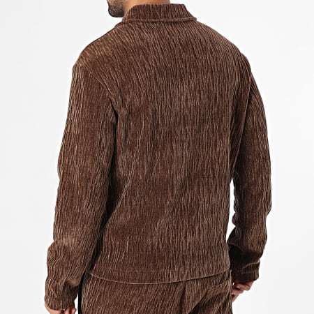 Classic Series - Conjunto Jaqueta Zippée E Calça Veludo YC2 Marrom