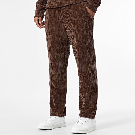 Classic Series - Conjunto Jaqueta Zippée E Calça Veludo YC2 Marrom