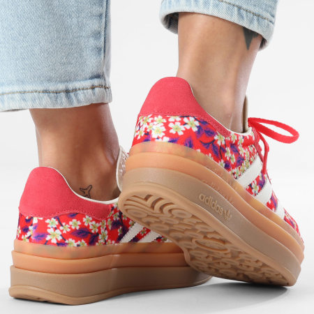 Adidas Originals - Baskets Femme Gazelle Bold JP8078 Supplier Colour Off White Semi Lucid Red