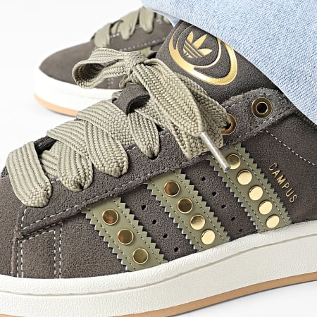Adidas Originals - Zapatillas Mujer Campus 00s W JQ8333 Sombra Oliva Órbita Verde Oro Metálico