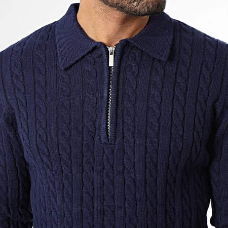 Frilivin - Jersey con Cuello Zippé 280 Azul Marino