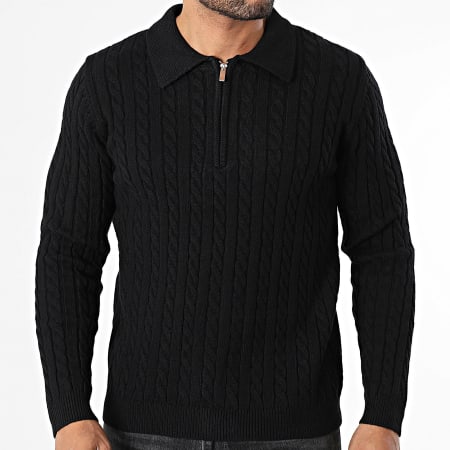 Frilivin - 280 Jersey negro con cremallera