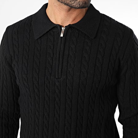 Frilivin - 280 Jersey negro con cremallera
