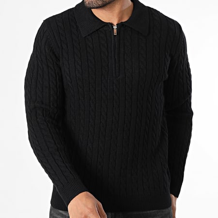 Frilivin - 280 Jersey negro con cremallera