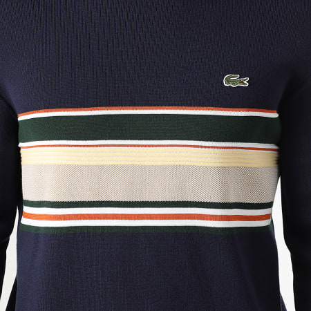 Lacoste - Pull Classic Fit Logo Brodé Crocodile Bleu Marine