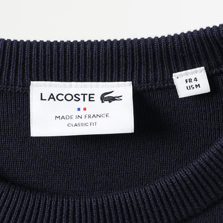 Lacoste - Pull Classic Fit Logo Brodé Crocodile Bleu Marine