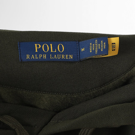 Polo Ralph Lauren - Sweat Capuche Big Player Vert Kaki Foncé Noir