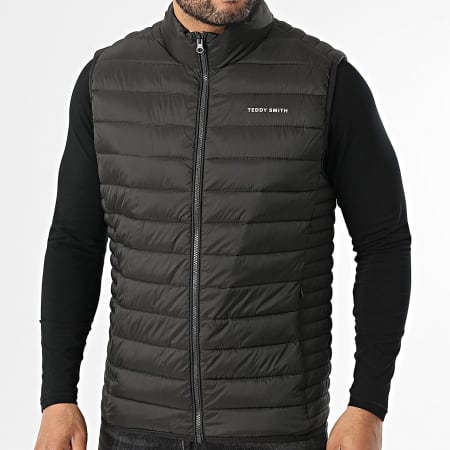 Teddy Smith - Doudoune Sans Manches Terry 12014310D Vert Kaki Foncé