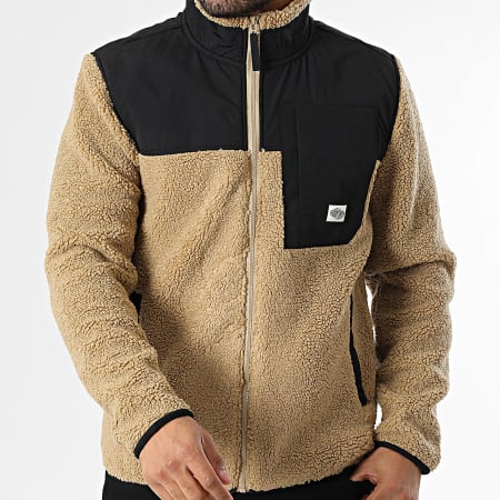 Teddy Smith - Ruan 10917799D Chaqueta polar con cremallera beige negra