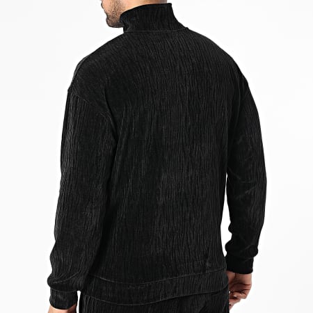Classic Series - Ensemble Sweat Col Zippé Et Pantalon Velours C22 Noir
