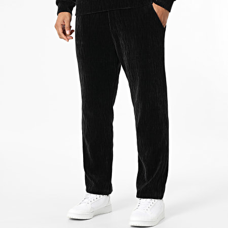 Classic Series - Ensemble Sweat Col Zippé Et Pantalon Velours C22 Noir