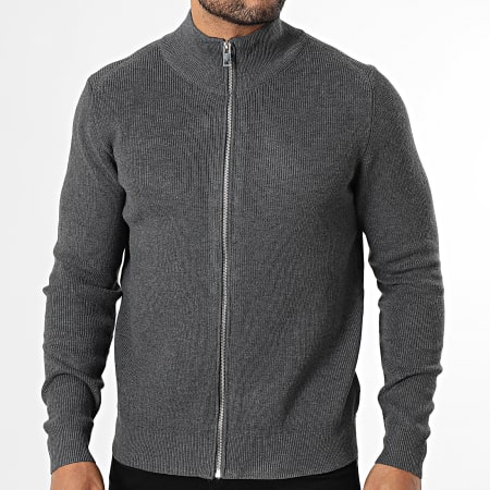 Frilivin - Cárdigan Con Cremallera 913 Gris Anthracite