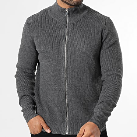 Frilivin - Cárdigan Con Cremallera 913 Gris Anthracite