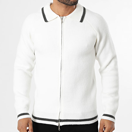 Frilivin - Cardigan Con Cremallera 908 Blanco