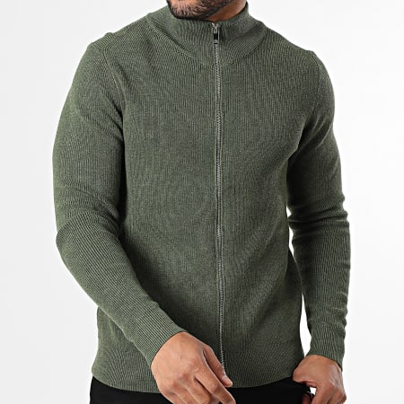 Frilivin - Cárdigan Con Cremallera 913 Verde Caqui