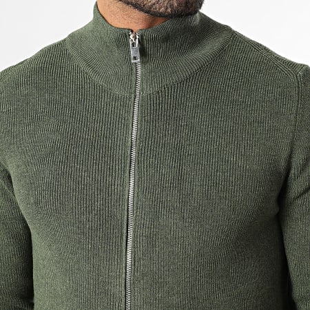 Frilivin - Cárdigan Con Cremallera 913 Verde Caqui