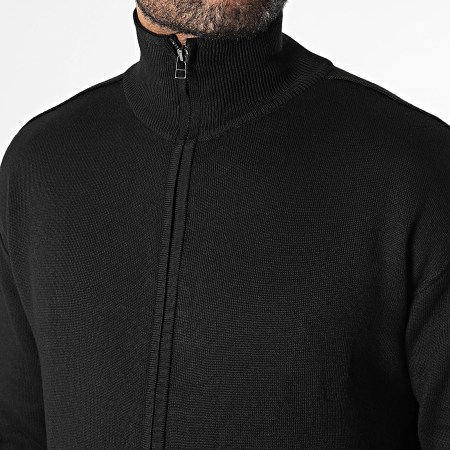 Frilivin - Conjunto Chaleco con Cremallera y Pantalón Punto 171 Negro