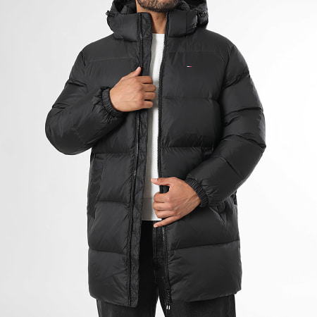 Tommy Jeans - Doudoune Capuche Longue Essential 0466 Noir