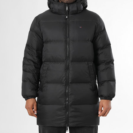 Tommy Jeans - Doudoune Capuche Longue Essential 0466 Noir