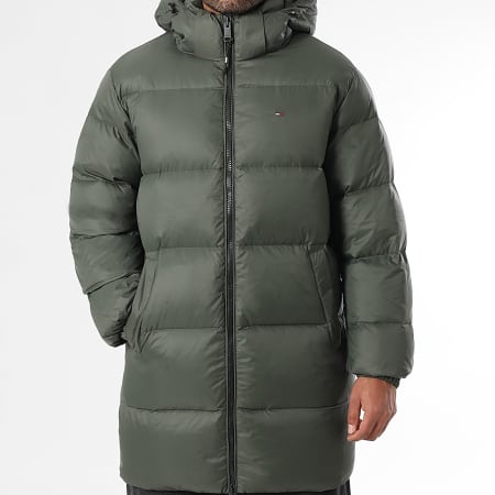 Tommy Jeans - Doudoune Capuche Longue Essential 0466 Vert Kaki